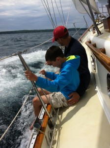 A little toe dipping during our very first charter.